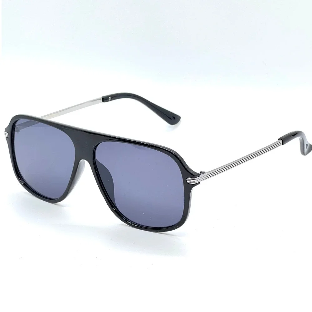 Aviator Sunglasses Men's Fashion Shades Pilot Style‎ Black Frame Square Driving